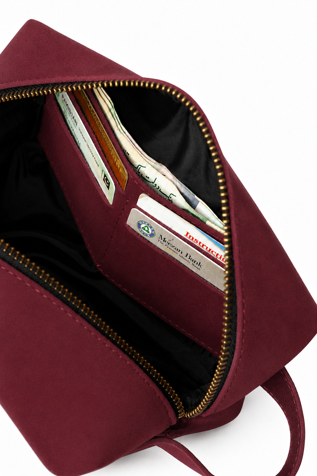 The Crimson Weave Pouch